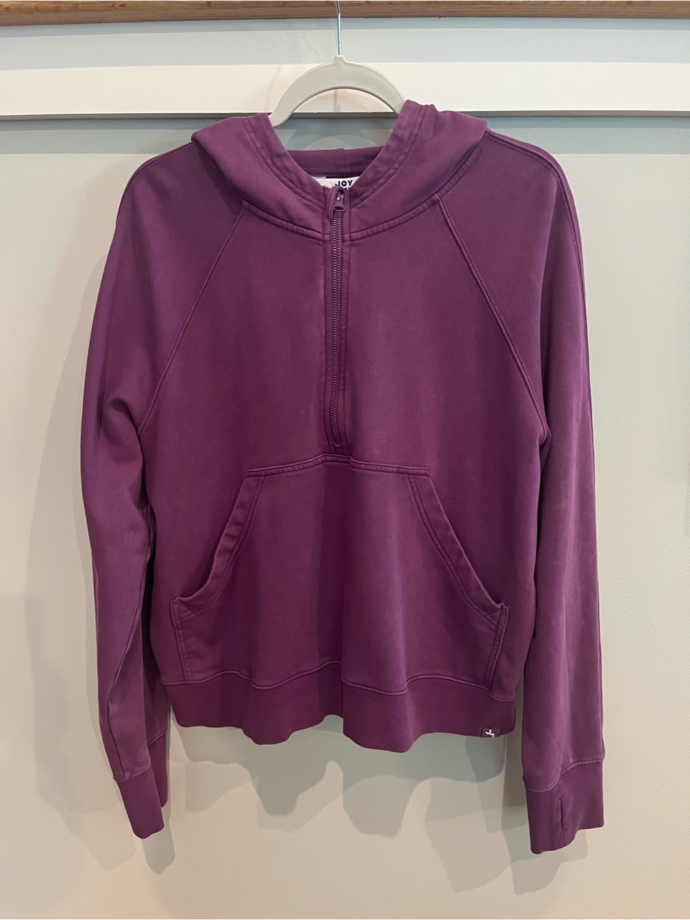 JoyLab Plum Half-Zip Hooded Pullover